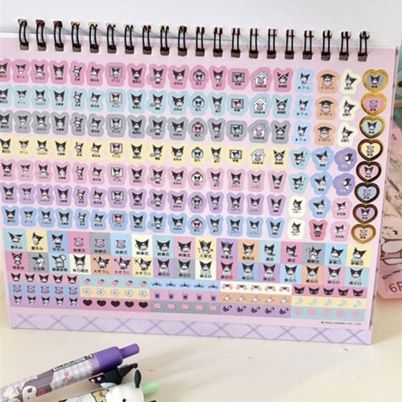 SANRIO KUROMI CALENDAR 2023 Desk or Wall Monthly Pages with Stickers - Picture 4 of 4